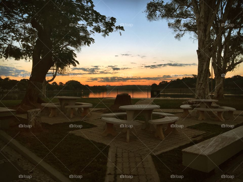 The beautiful sunset of Brazil