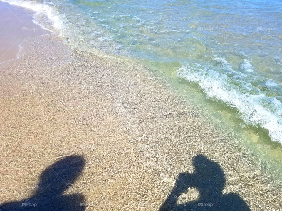 shadow on the beach