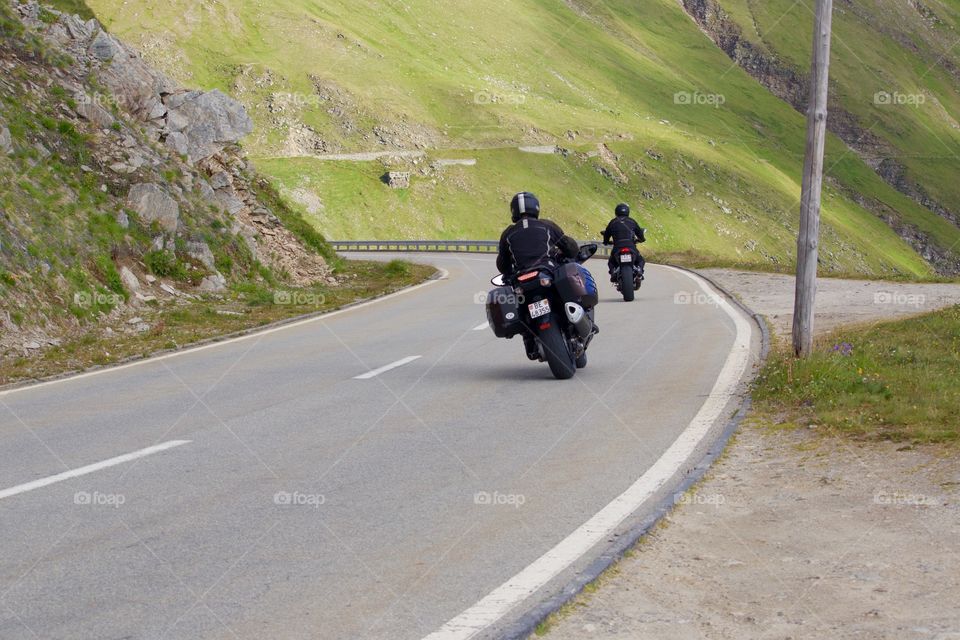 Bikers On Furka Pass