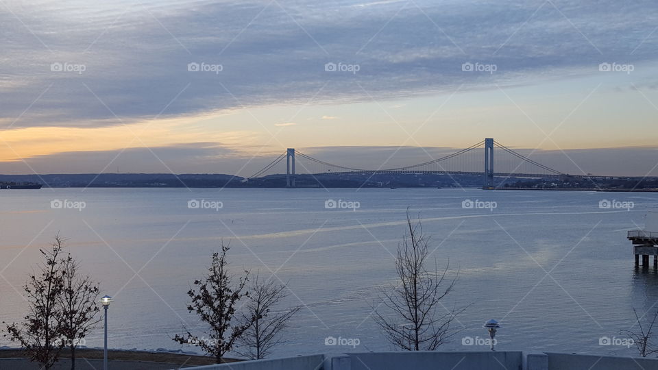 Water view of bridge