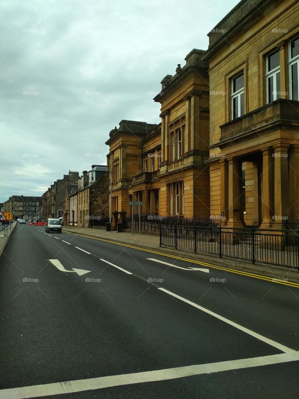 Road through the city
