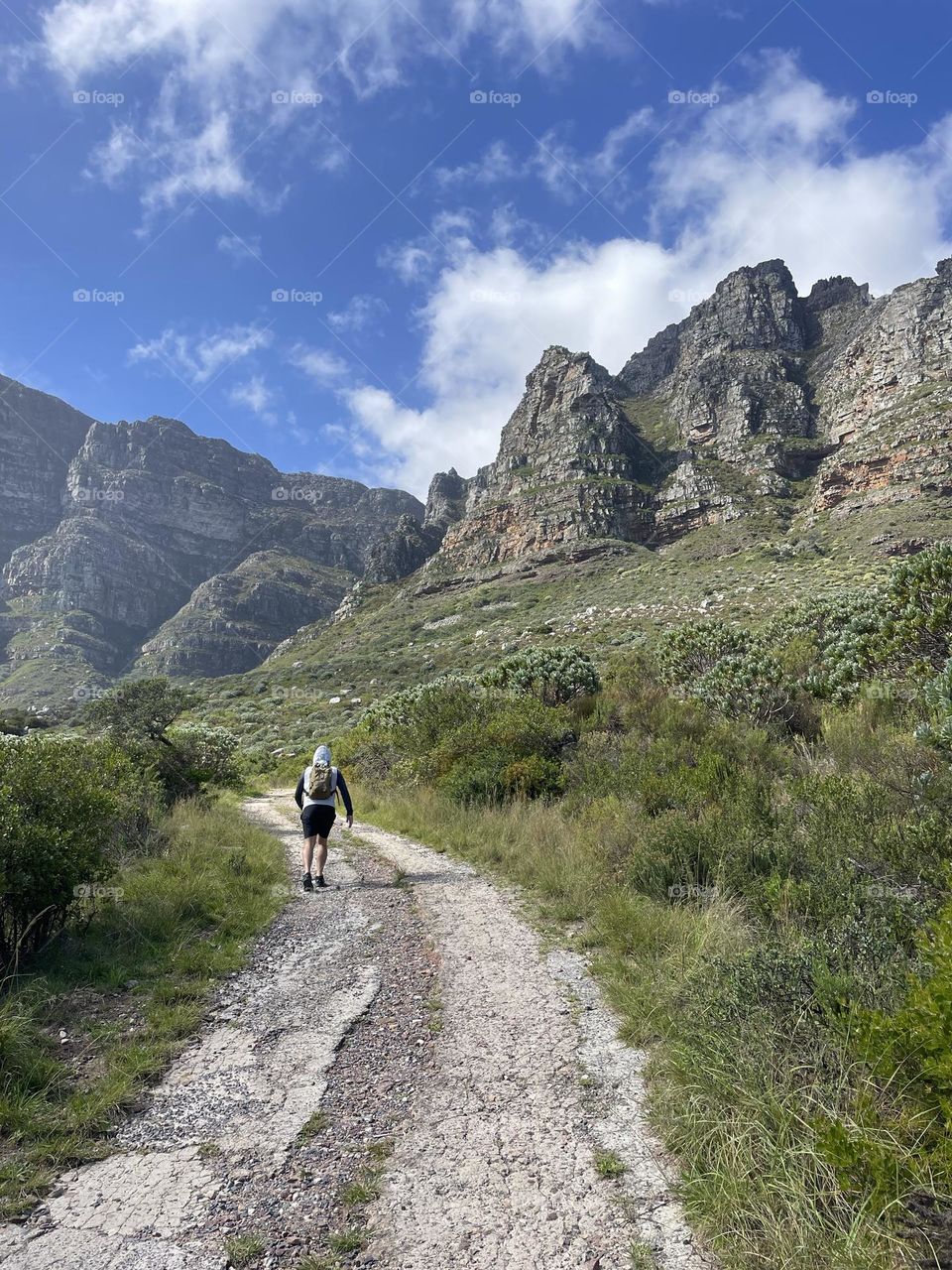 Hiking to great hights. 
