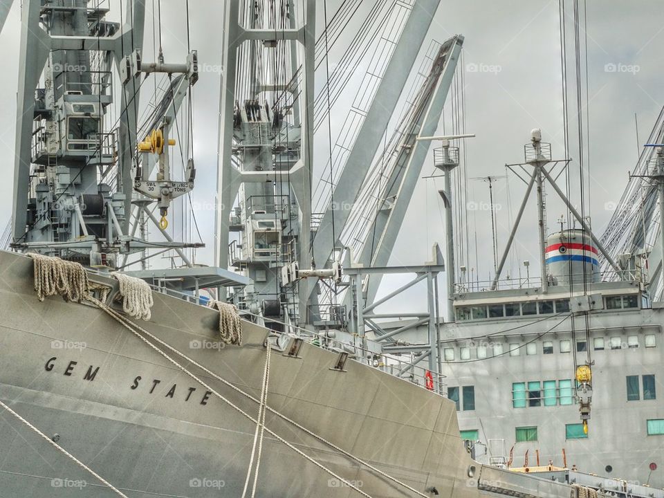 Cargo Ship. Merchant Marine Cargo Ship
