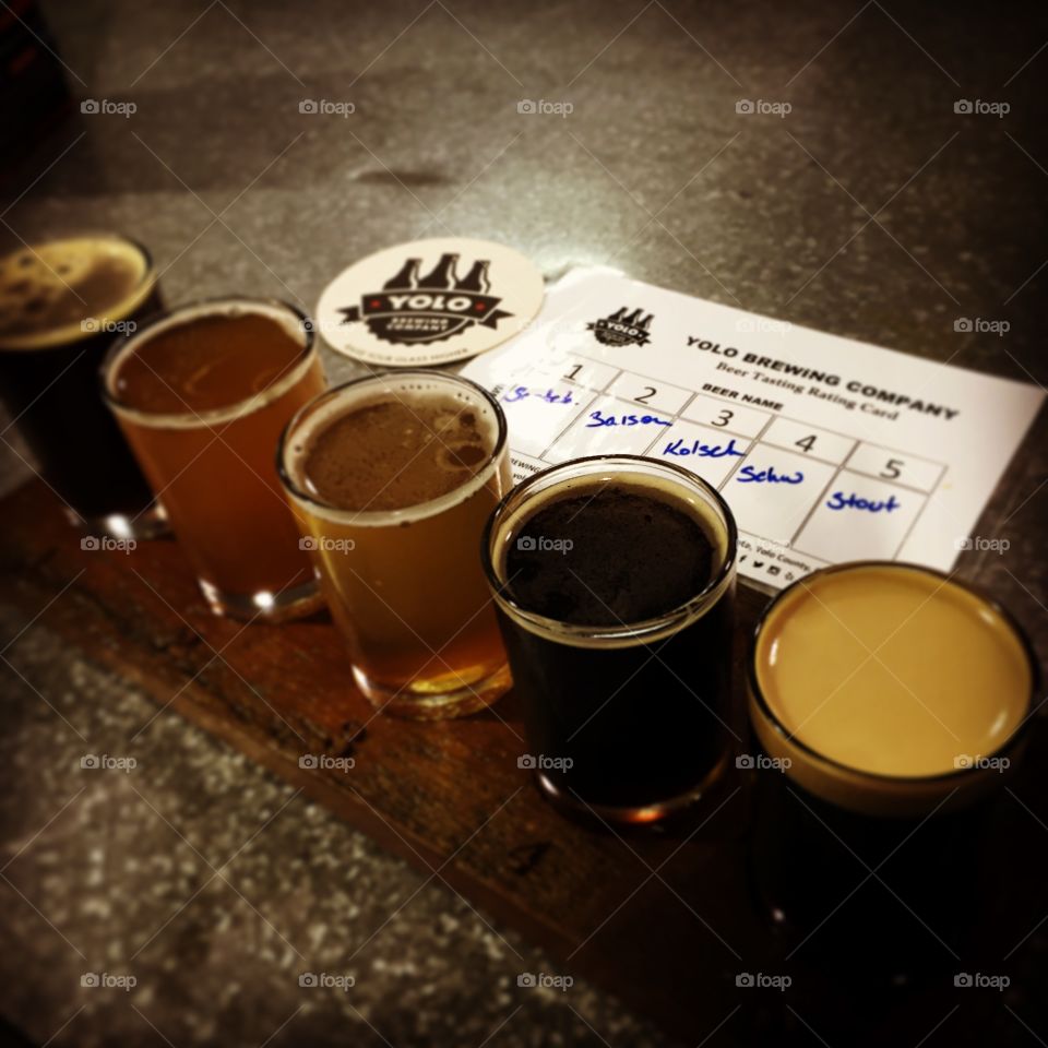 Tasters of #hellalocal beer at Yolo Brewing makes any afternoon enjoyable 