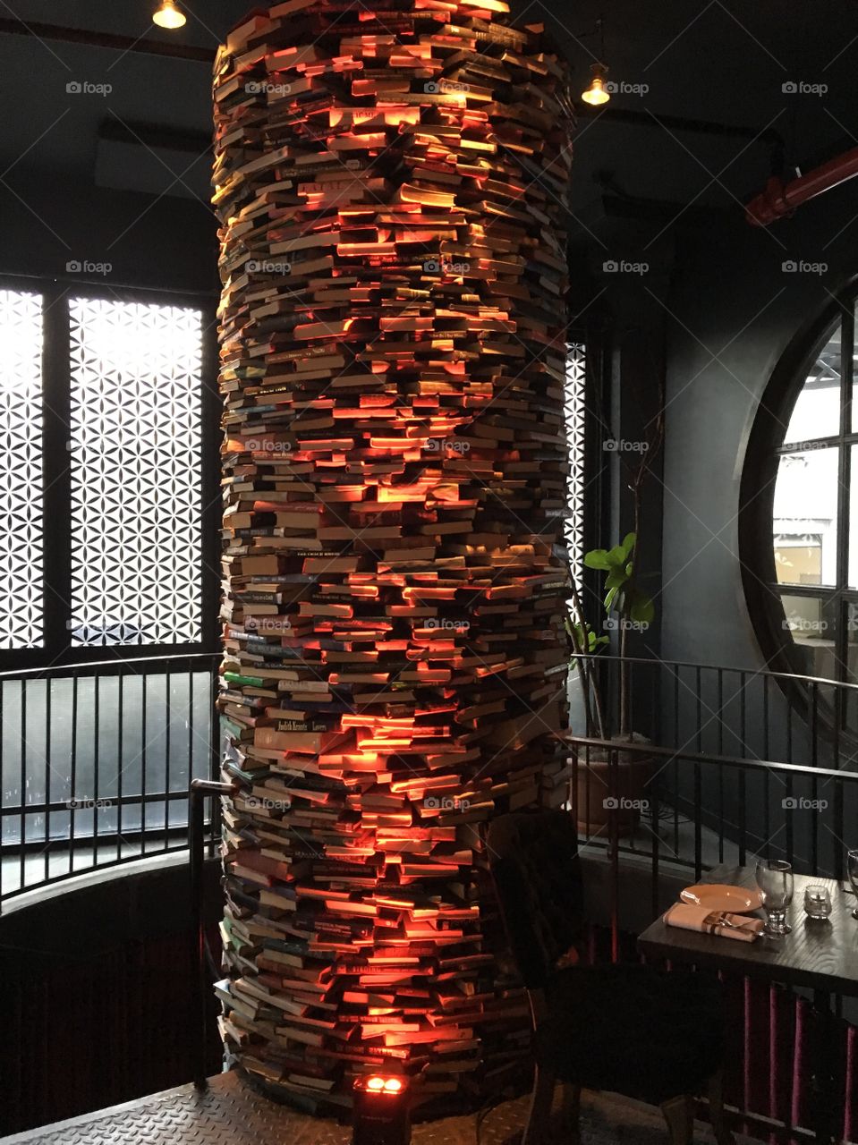 Orange book tower, Paper Factory Hotel, New York City 