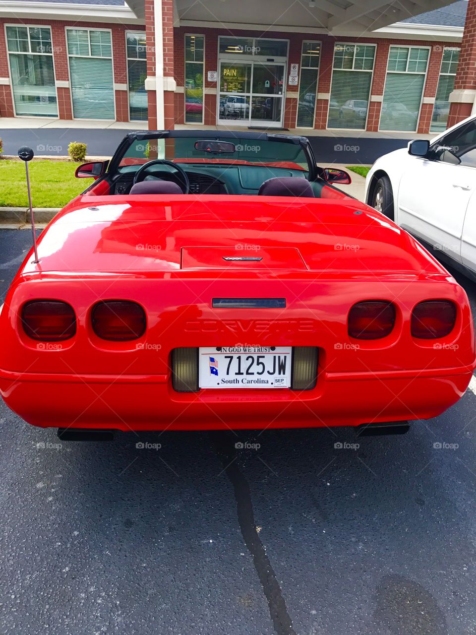 Red Corvette Back