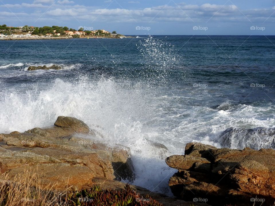 Water vs Rock.  Corsica, France