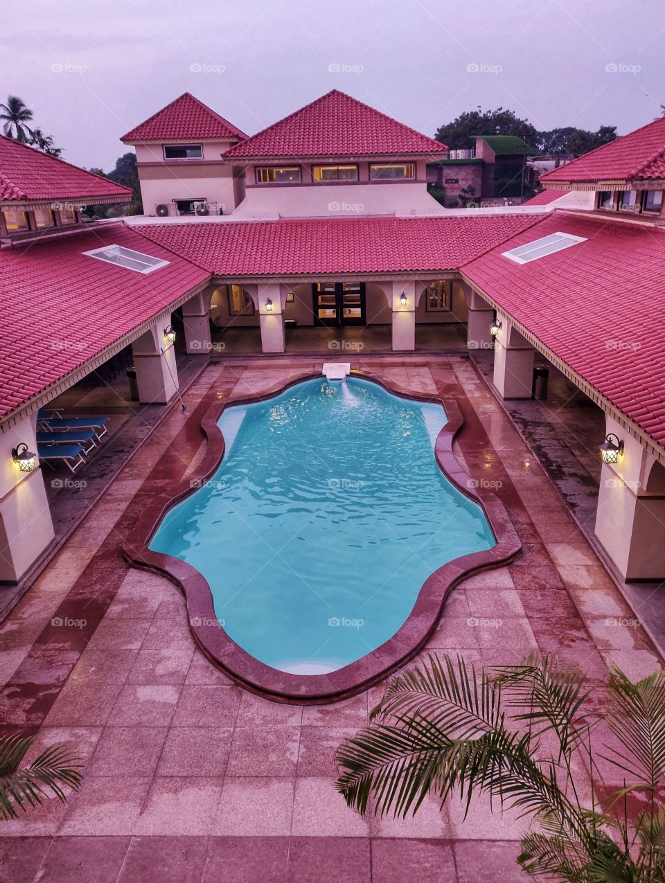 Summertime Fun
Swimming pool aerial view of resort