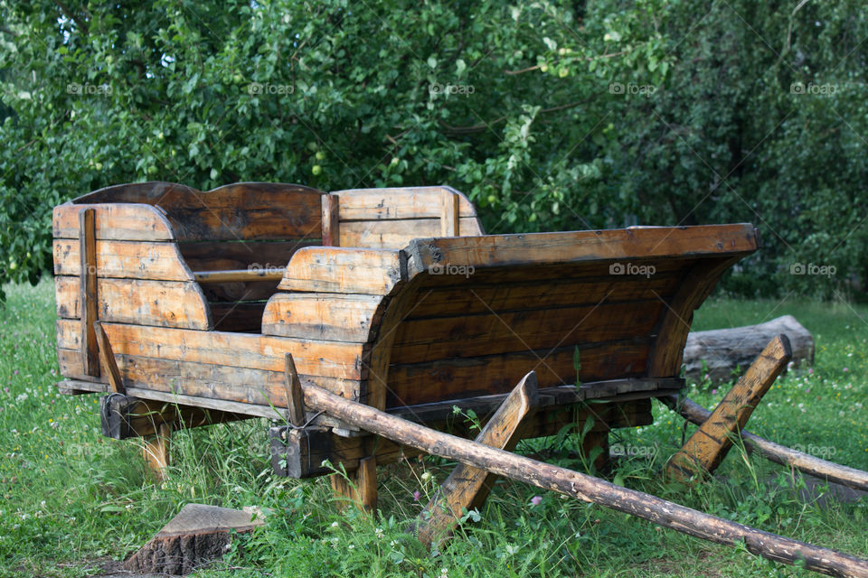 Wood, No Person, Seat, Nature, Grass