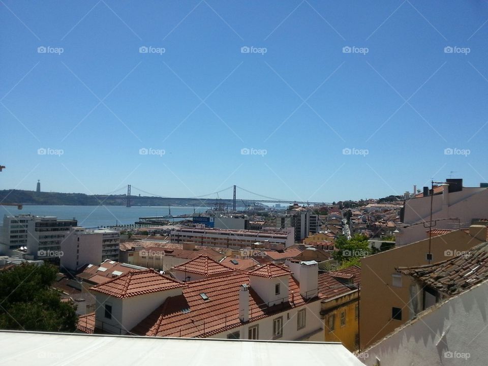 View of Lisbon and Tagus river