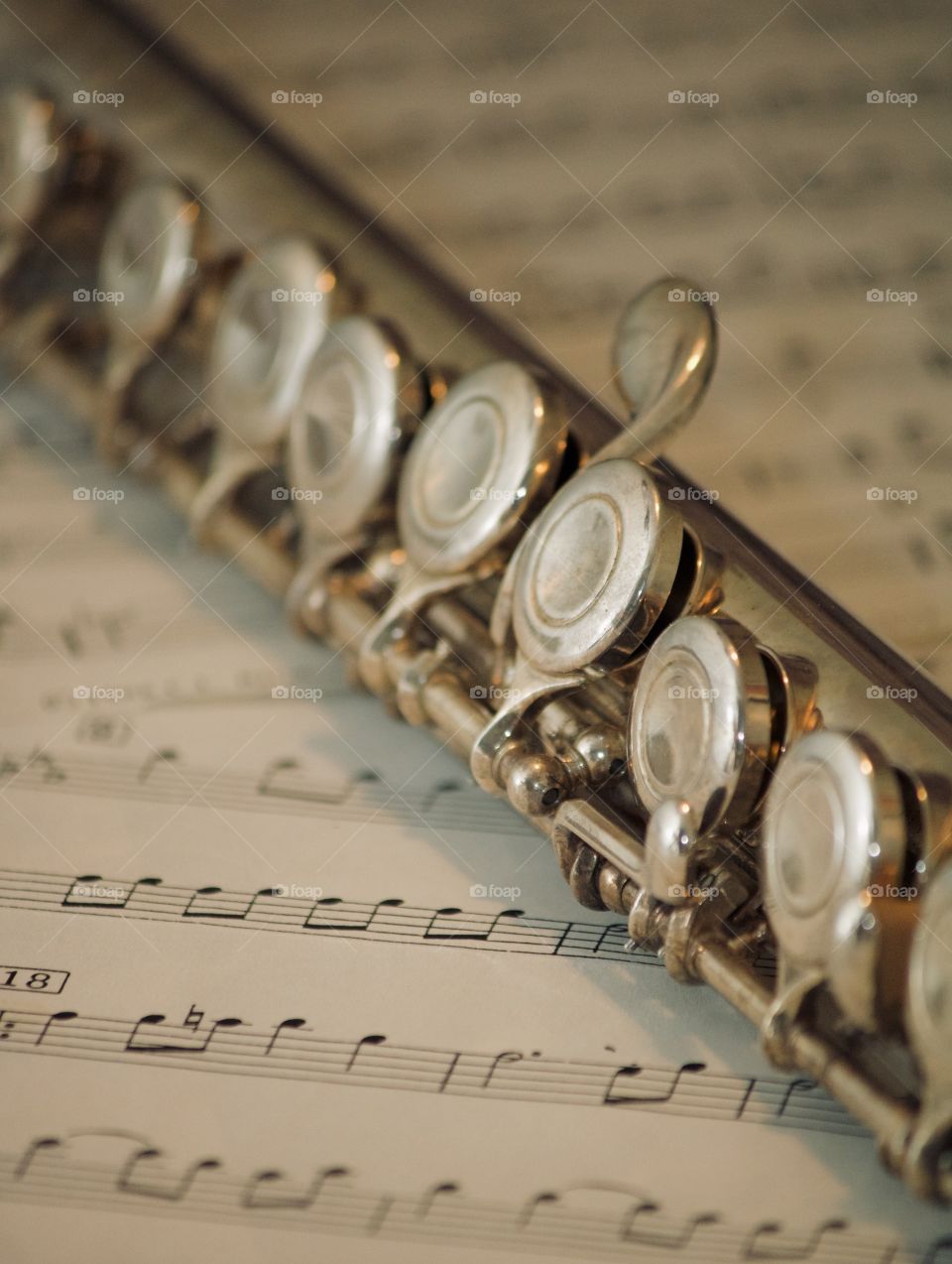 Closeup of a flute