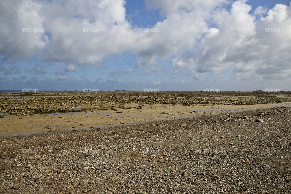 view of the beach in brittany