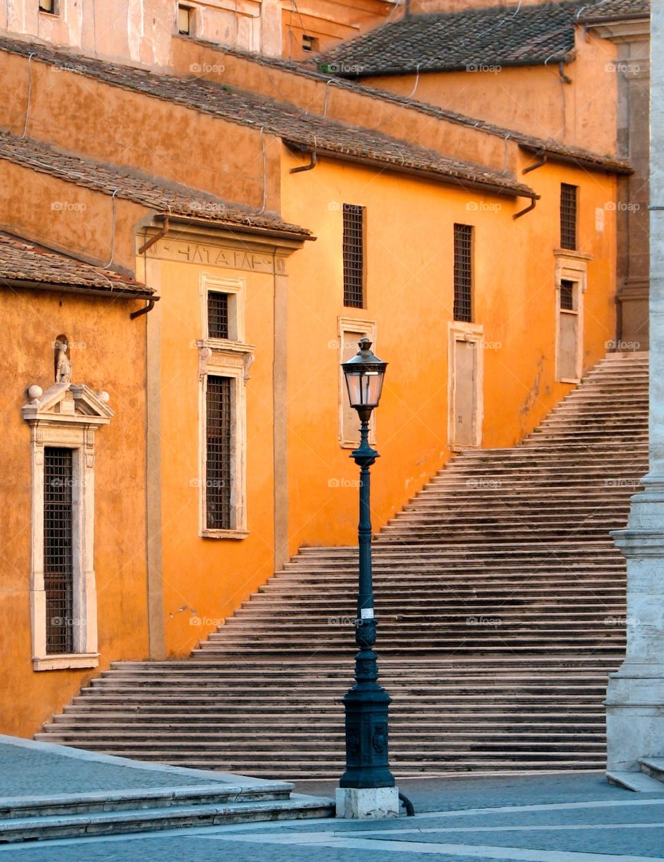 Staircase in Rome. Staircase in Rome near the Capitoline Museums