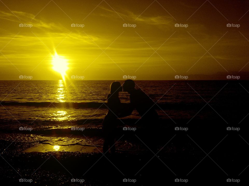 golden hour. couple during the golden hour