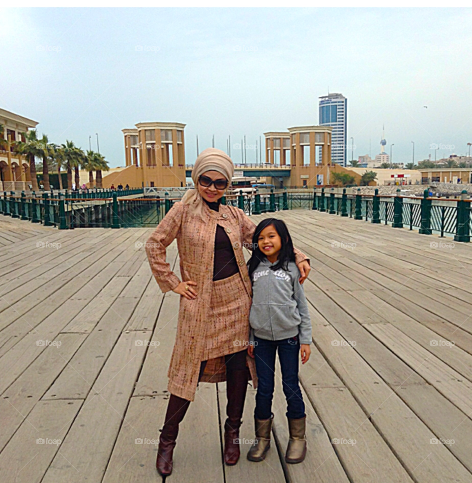 kuwait winter sky girl by Atierene