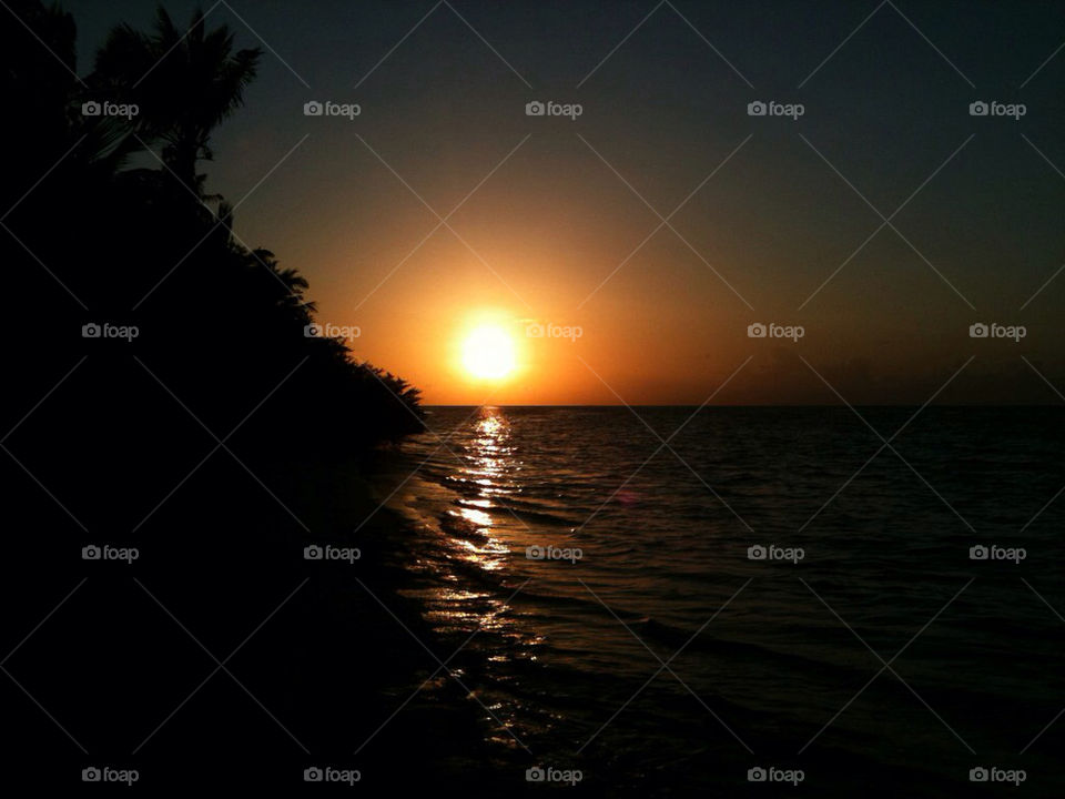 beach sunset sun water by boki