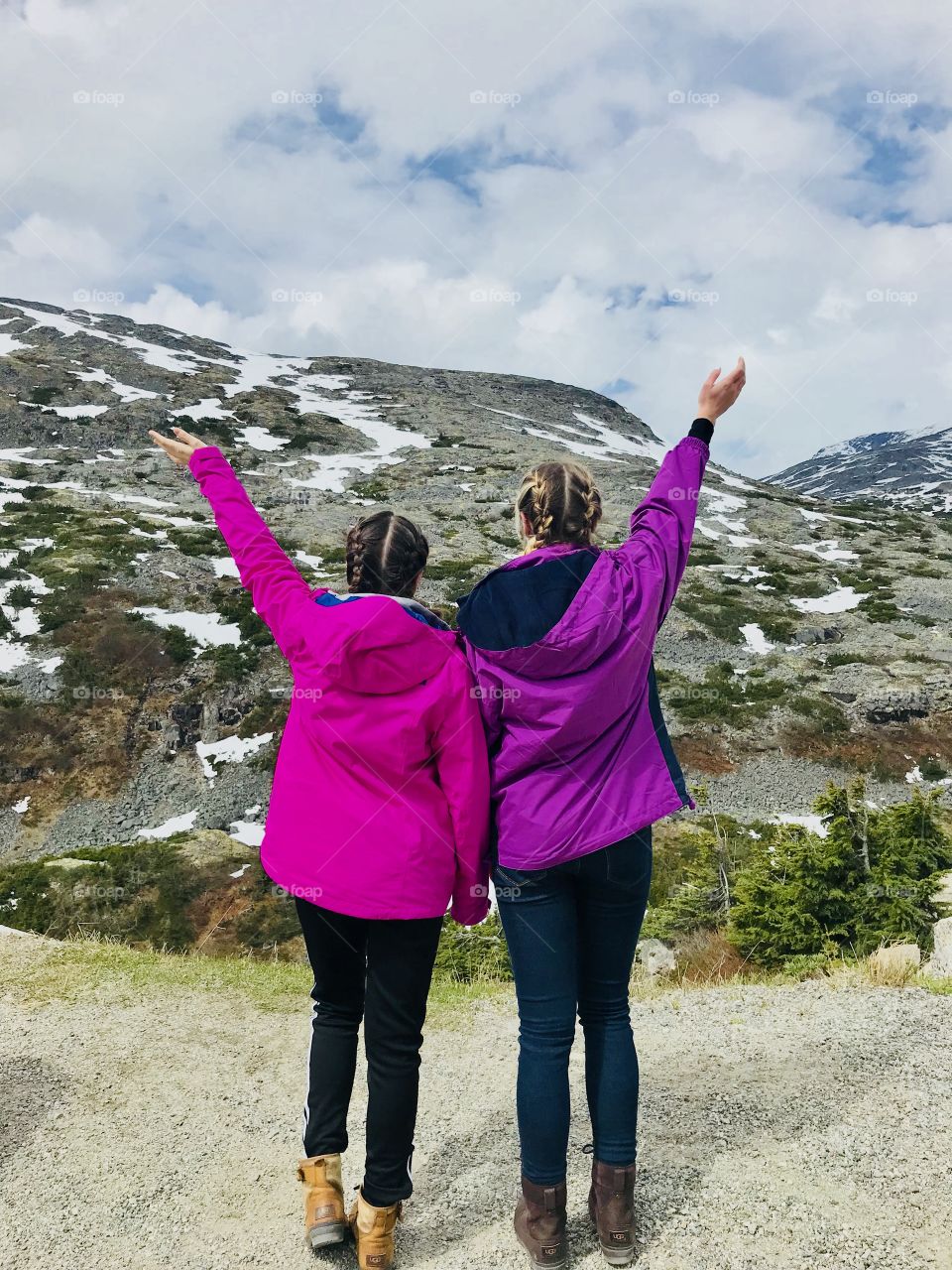 Happy travel in the mountains 