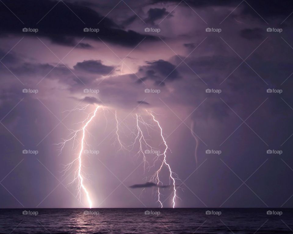 Stormy cloud with lightning