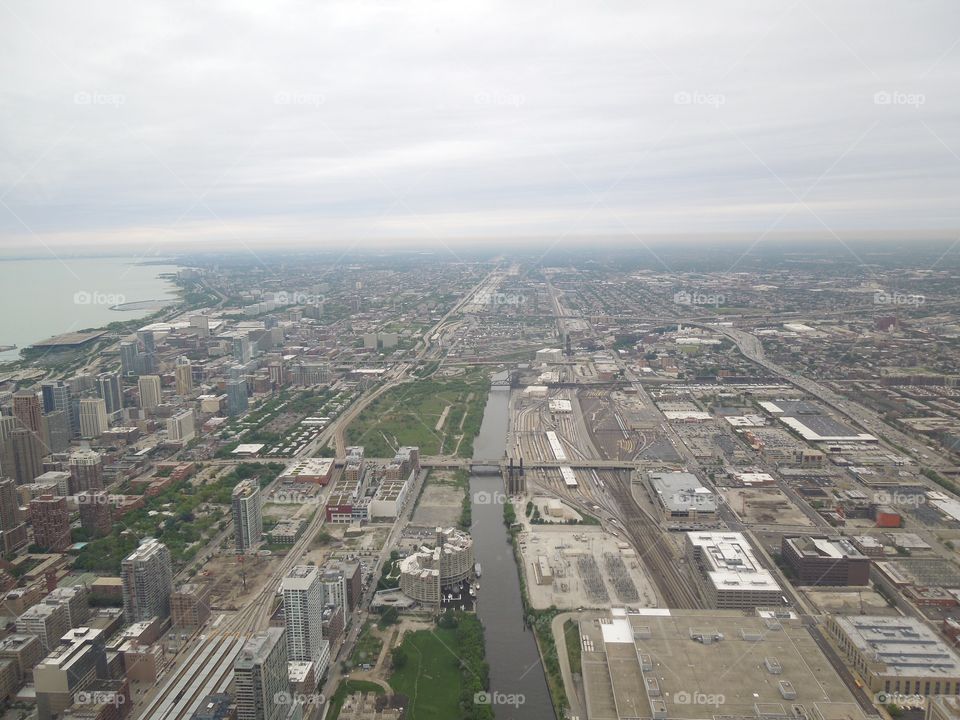 View from Willis tower Chicago  