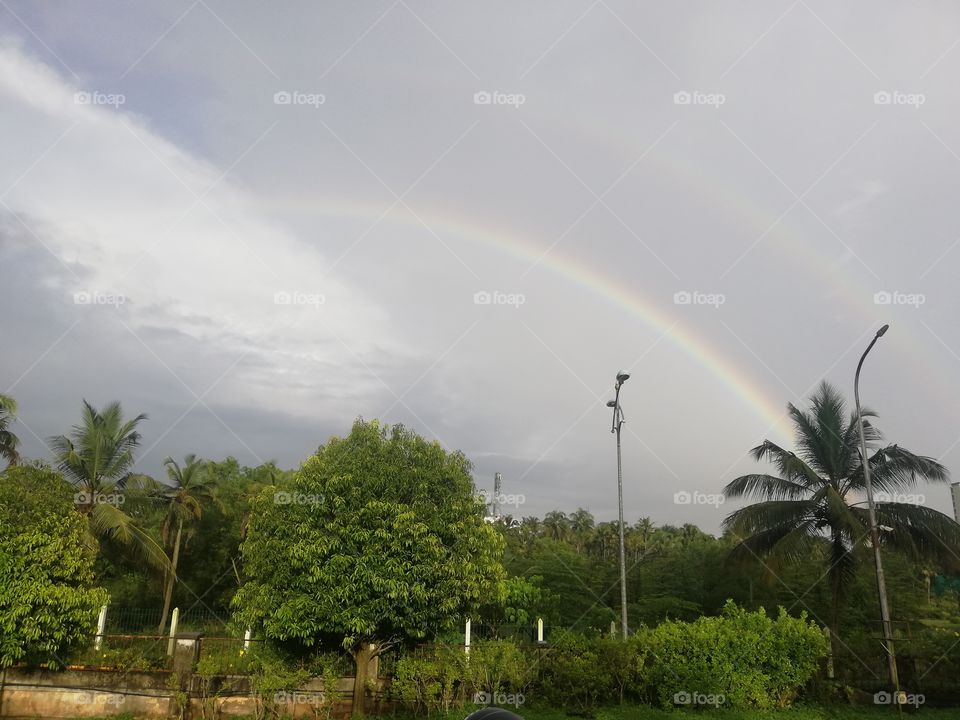rainbow before the rain
