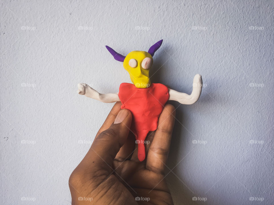 Handmade clay man