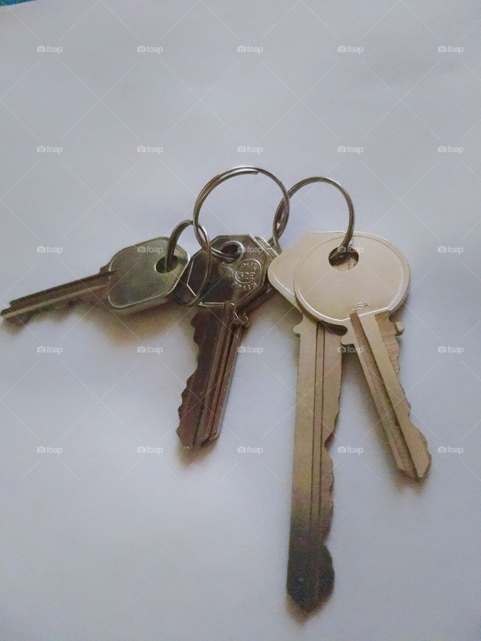 Set of metallic keys