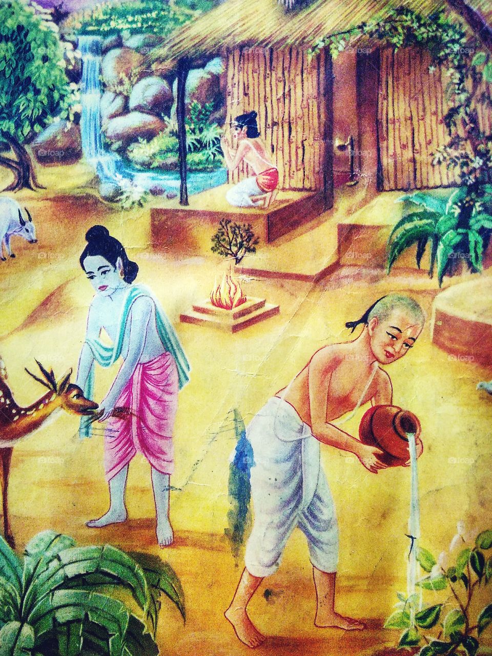 old Indian handmade painting