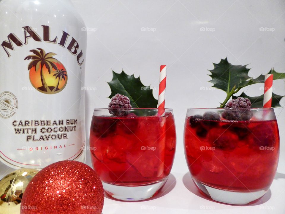 Malibu and cranberry 