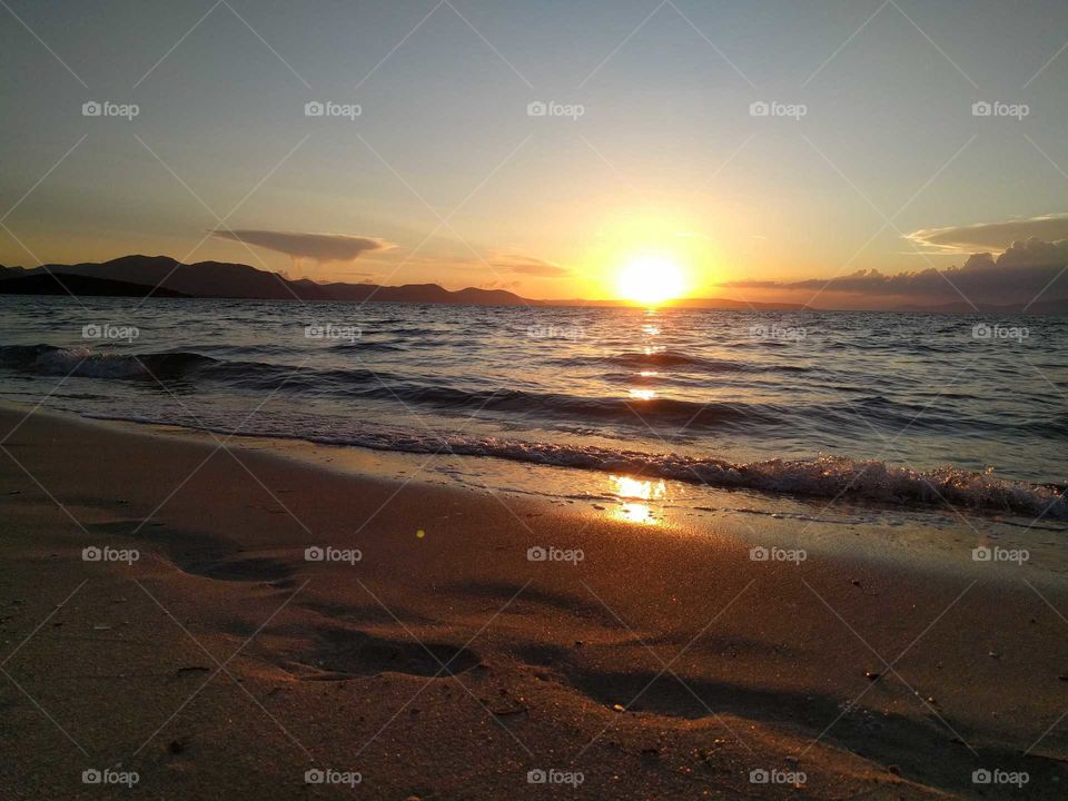 summer beach sunset Greece