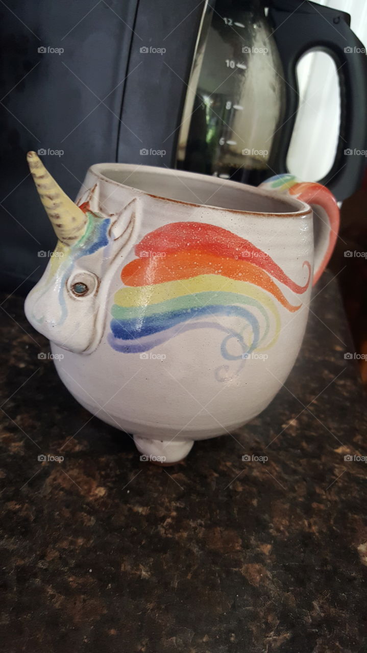 cute unicorn coffee mug makes my mornings better