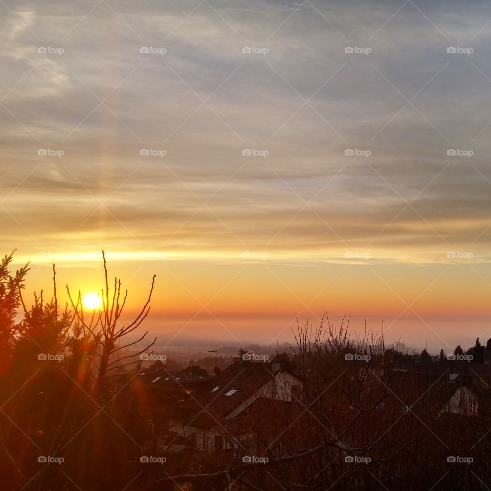 View over turin. Taken from a balcony in the hills above Turin