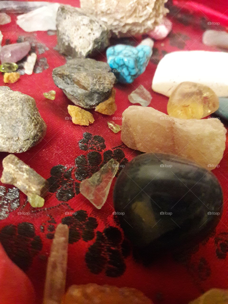 My personal assortment of rocks, gemstones, and shells.