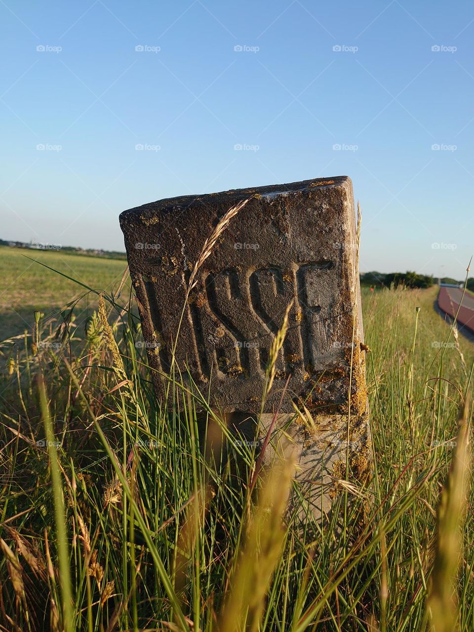 verry old road sign