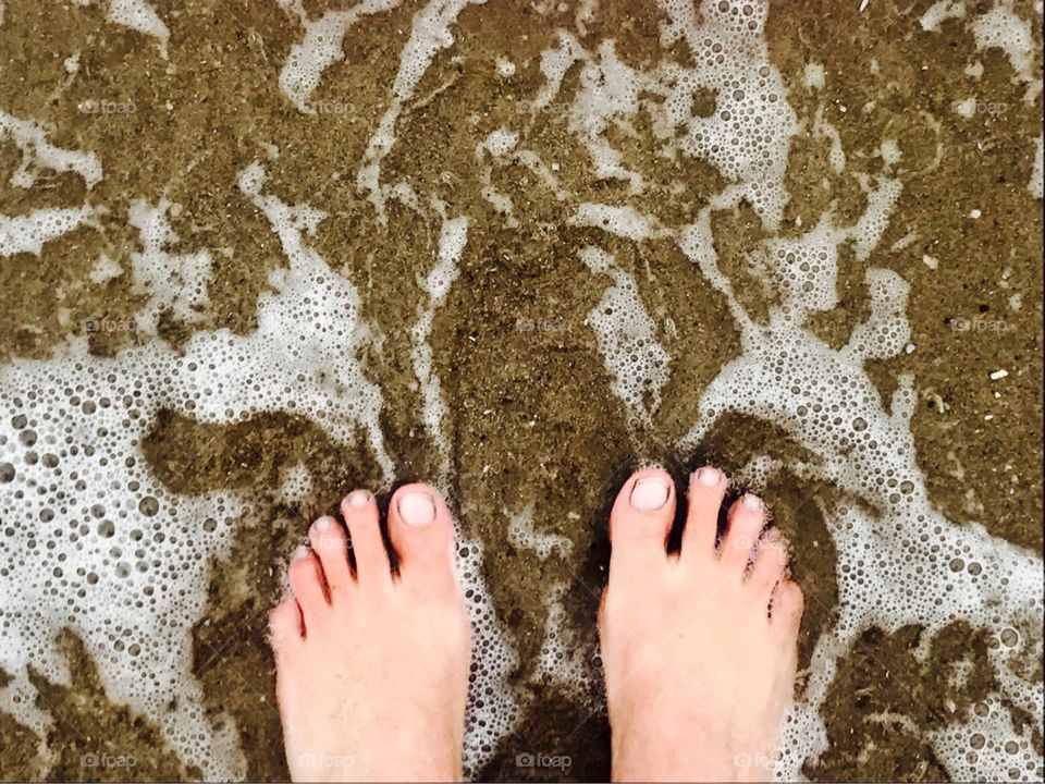Toes in the ocean