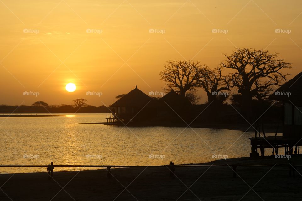 Sunset at Niassam, Senegal