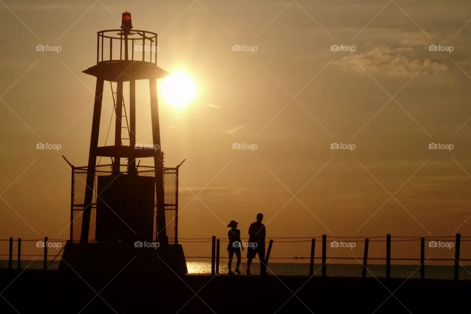 Sunset on the beach 