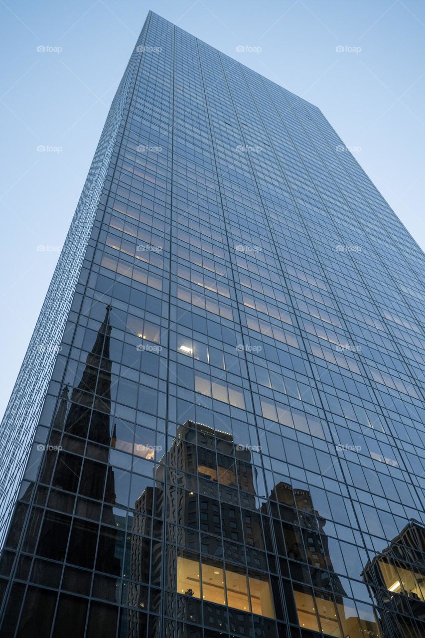 Olympic Tower Reflecting St. Patrick's