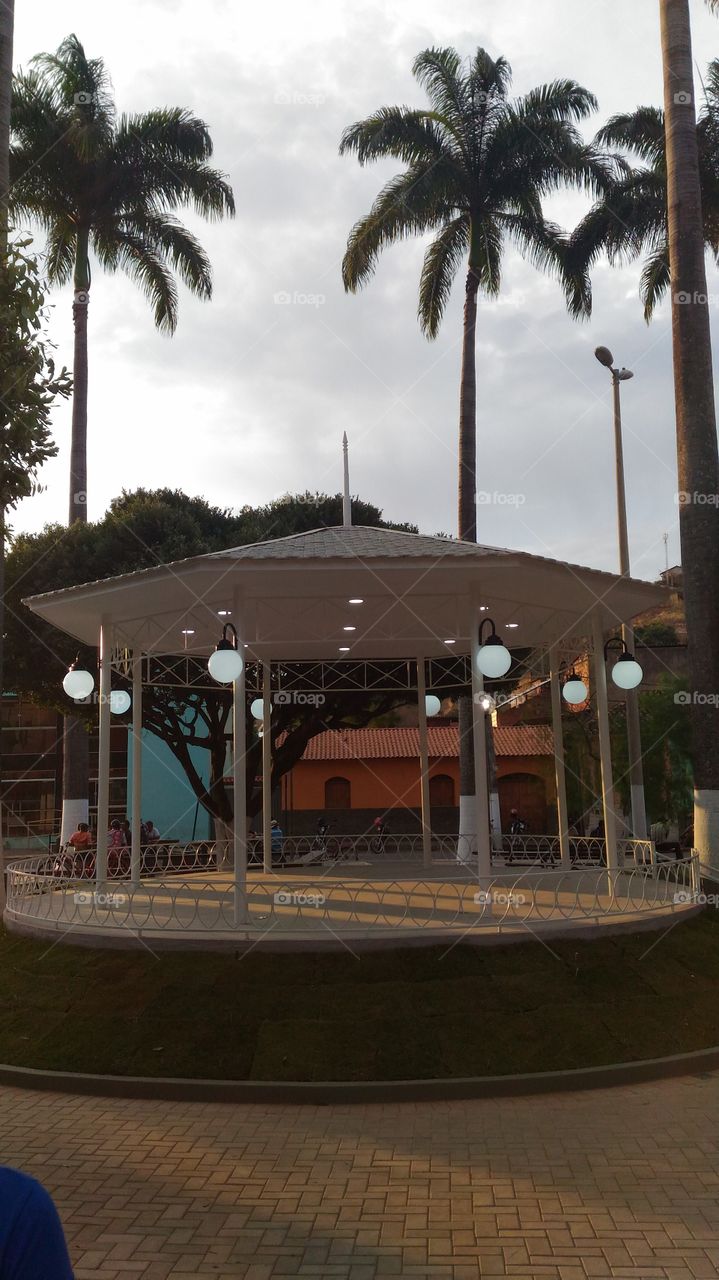 Bandstand in the central square of Entre Folhas, Minas Gerais, Brasil.
