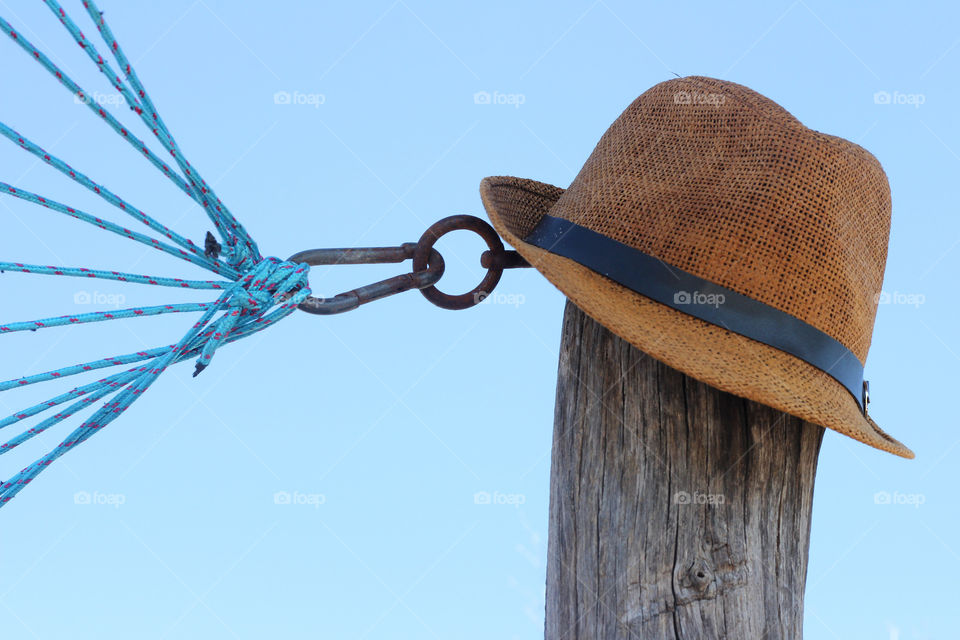 Summer hat on a hammock