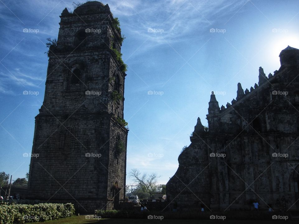 A Baroque architecture of a old church from the Philippines, live during World war 2 and 3 consecutive 8 magnitude earthquake.