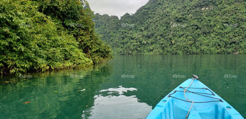 Beautiful lake kayaking