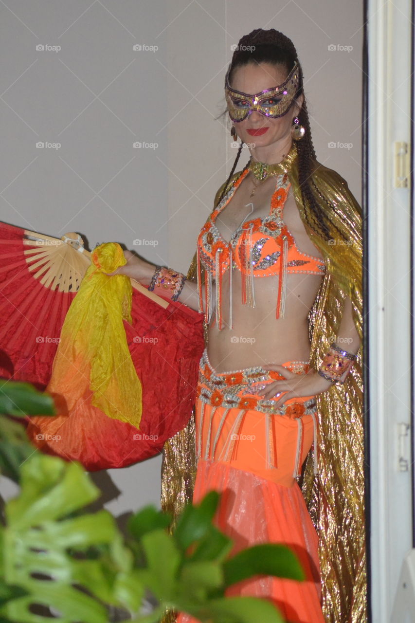 female bellydancer in costume