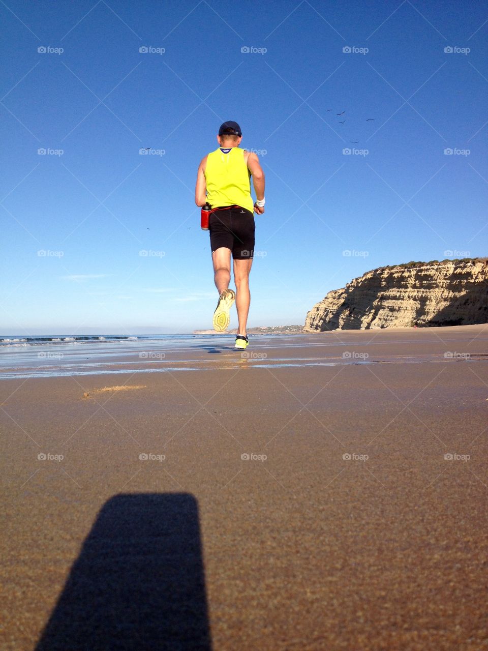 Morning run in The beach