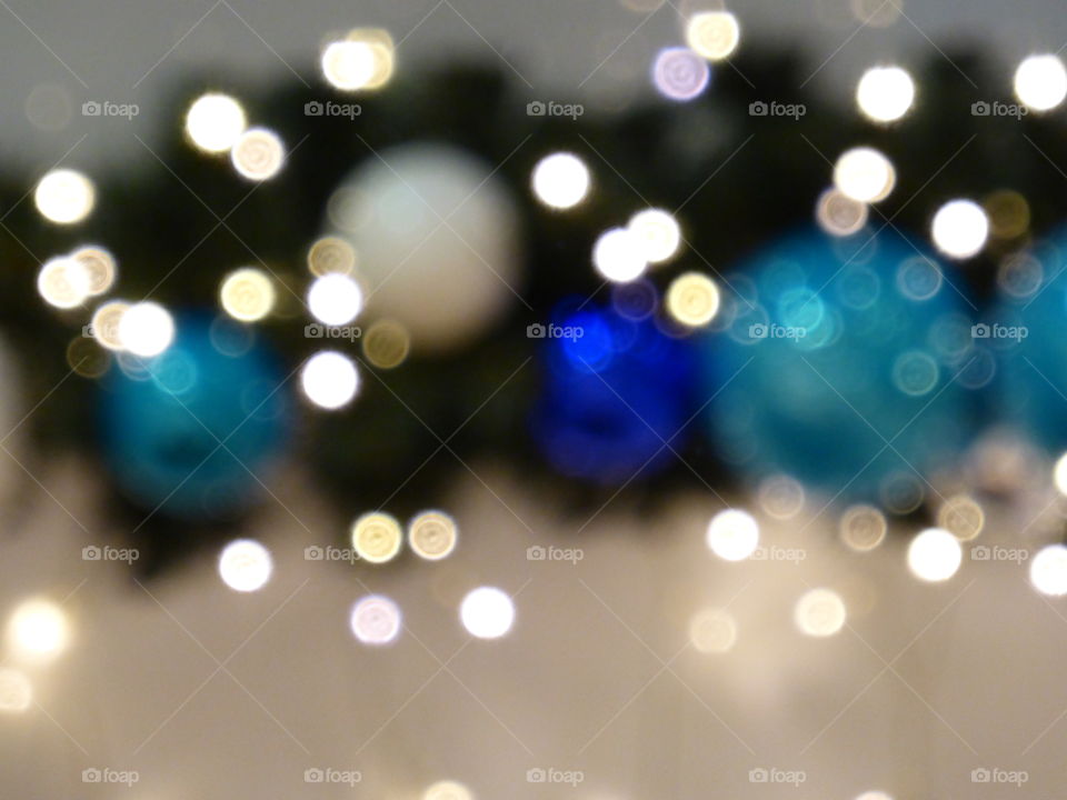 Blurry photo on christmas balls