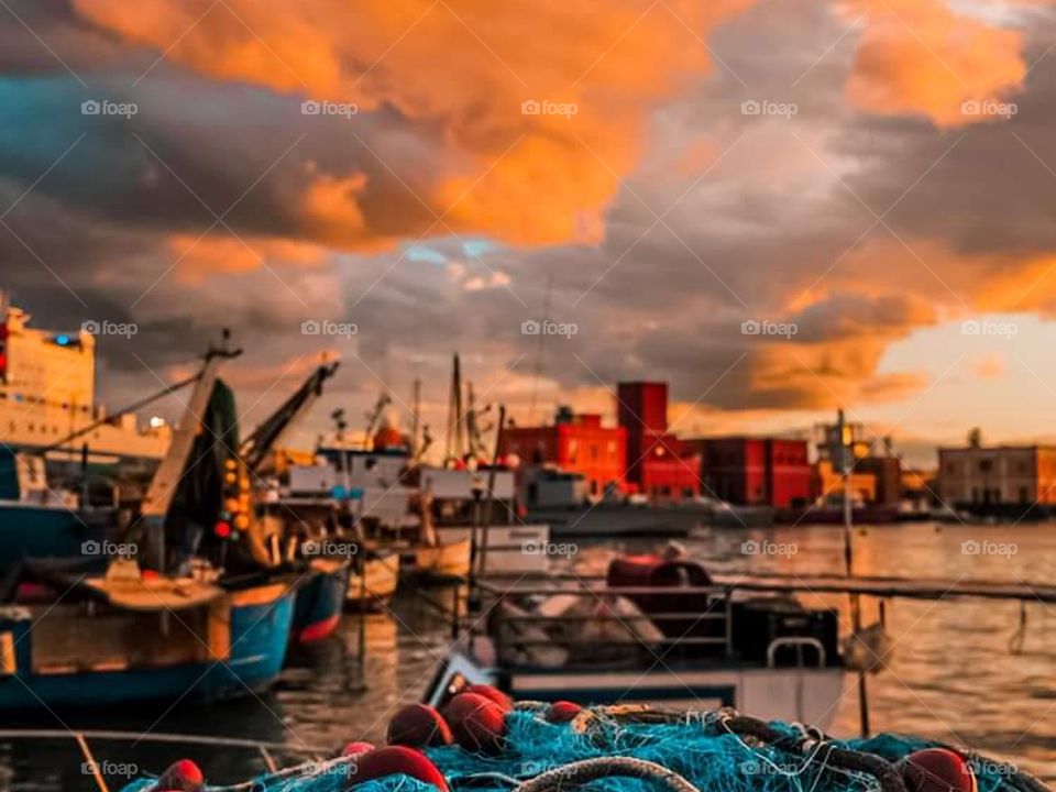 Sunset, Water, Travel, Sea, Harbor