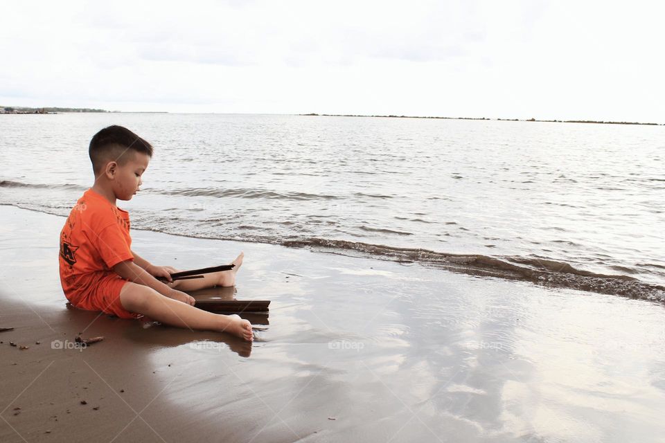 waiting on the beach