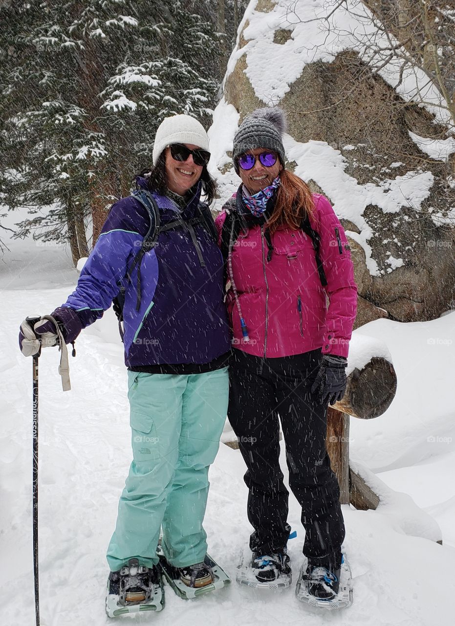 Snowshoe hike at Rocky Mountain National Park