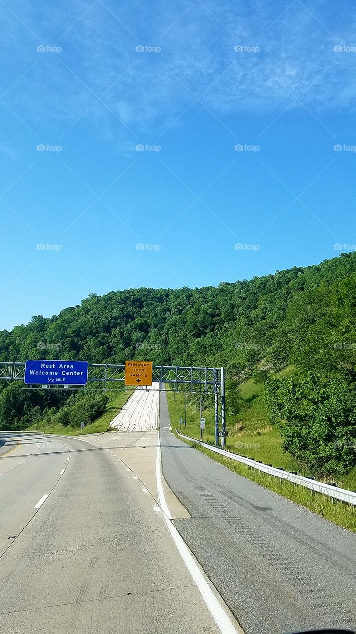 runaway truck ramp on North Carolina side of Sam's Gap.