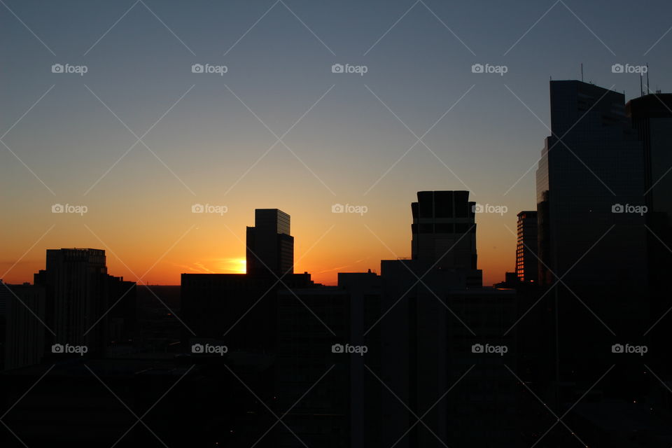 Minneapolis Sunset. Cityscape 