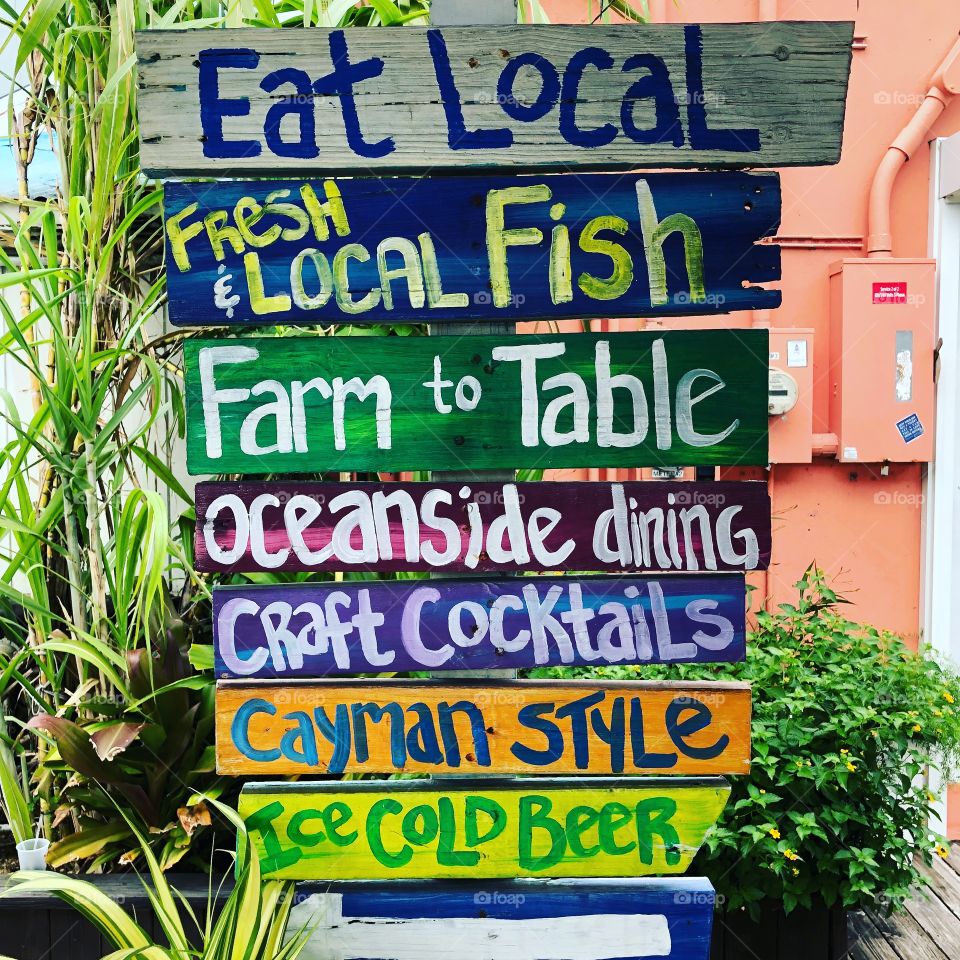 Sweet sign, eat local, arsty, signs
